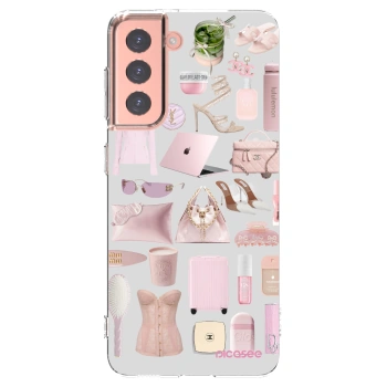 Picasee silikonový průhledný obal pro Samsung Galaxy S21 5G G991B - Glam Babe
