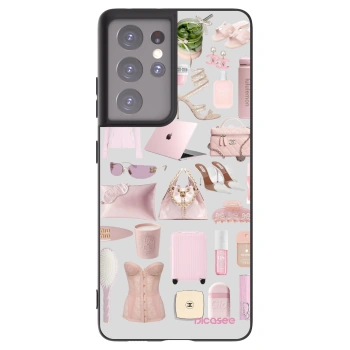 Picasee silikonový černý obal pro Samsung Galaxy S21 Ultra 5G G998B - Glam Babe