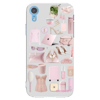 Picasee silikonový průhledný obal pro Apple iPhone XR - Glam Babe