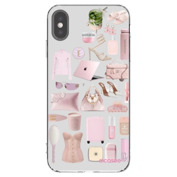 Picasee silikonový průhledný obal pro Apple iPhone XS Max - Glam Babe