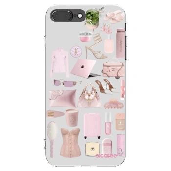 Picasee silikonový průhledný obal pro Apple iPhone 8 Plus - Glam Babe