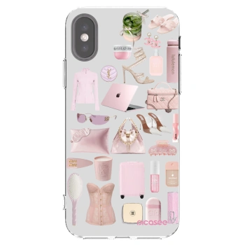 Picasee silikonový průhledný obal pro Apple iPhone X/XS - Glam Babe