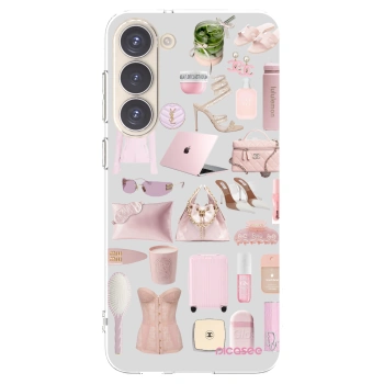 Picasee silikonový průhledný obal pro Samsung Galaxy S23+ 5G - Glam Babe