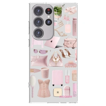 Picasee silikonový průhledný obal pro Samsung Galaxy S23 Ultra 5G - Glam Babe