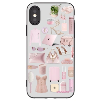 Picasee silikonový černý obal pro Apple iPhone X/XS - Glam Babe