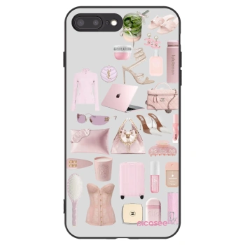 Picasee silikonový černý obal pro Apple iPhone 8 Plus - Glam Babe