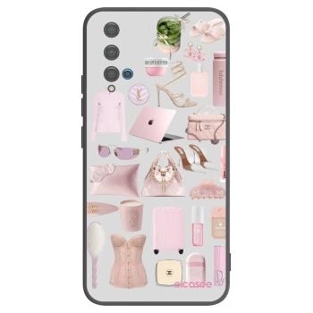 Picasee silikonový černý obal pro Huawei Nova 5T - Glam Babe