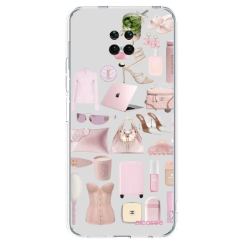 Picasee silikonový průhledný obal pro Xiaomi Redmi Note 9 Pro - Glam Babe
