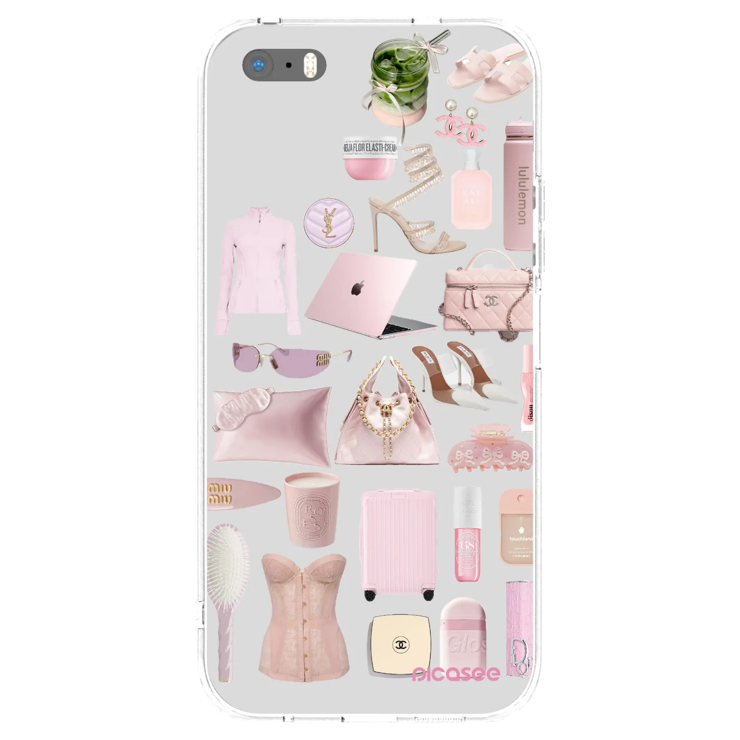Picasee silikonový průhledný obal pro Apple iPhone 5/5S/SE - Glam Babe