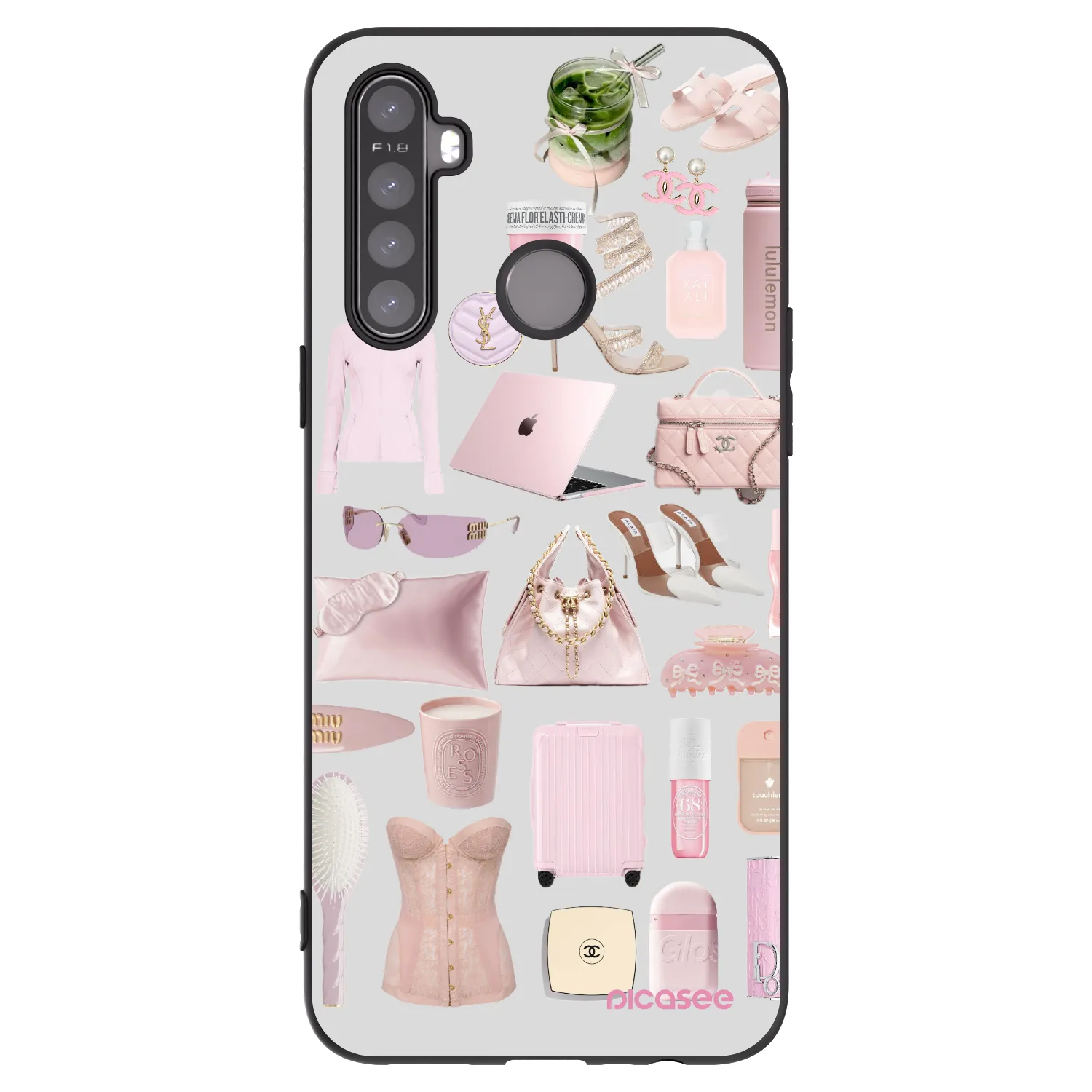 Picasee silikonový černý obal pro Realme 5 - Glam Babe