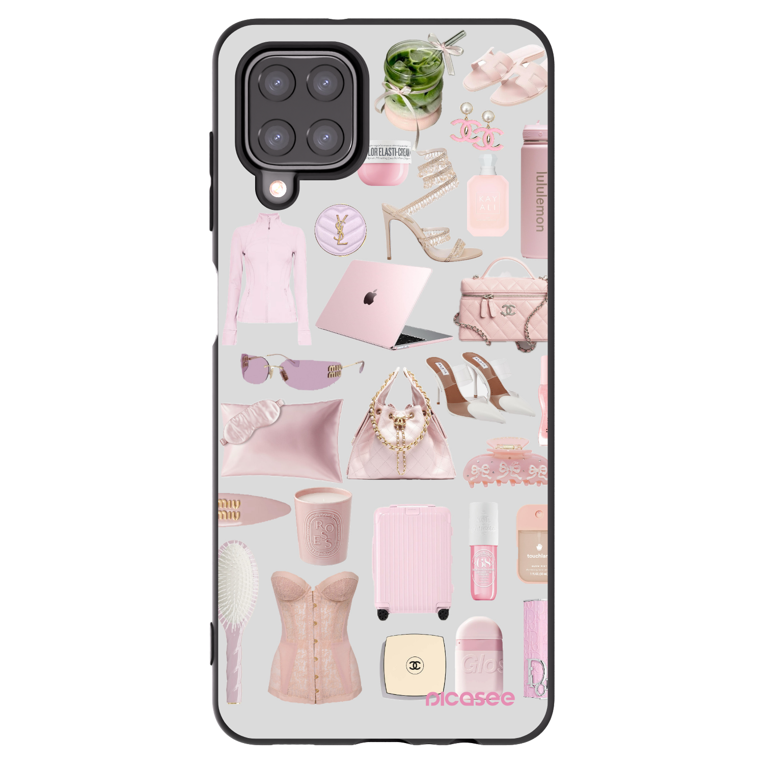 Picasee silikonový černý obal pro Samsung Galaxy A12 A125F - Glam Babe