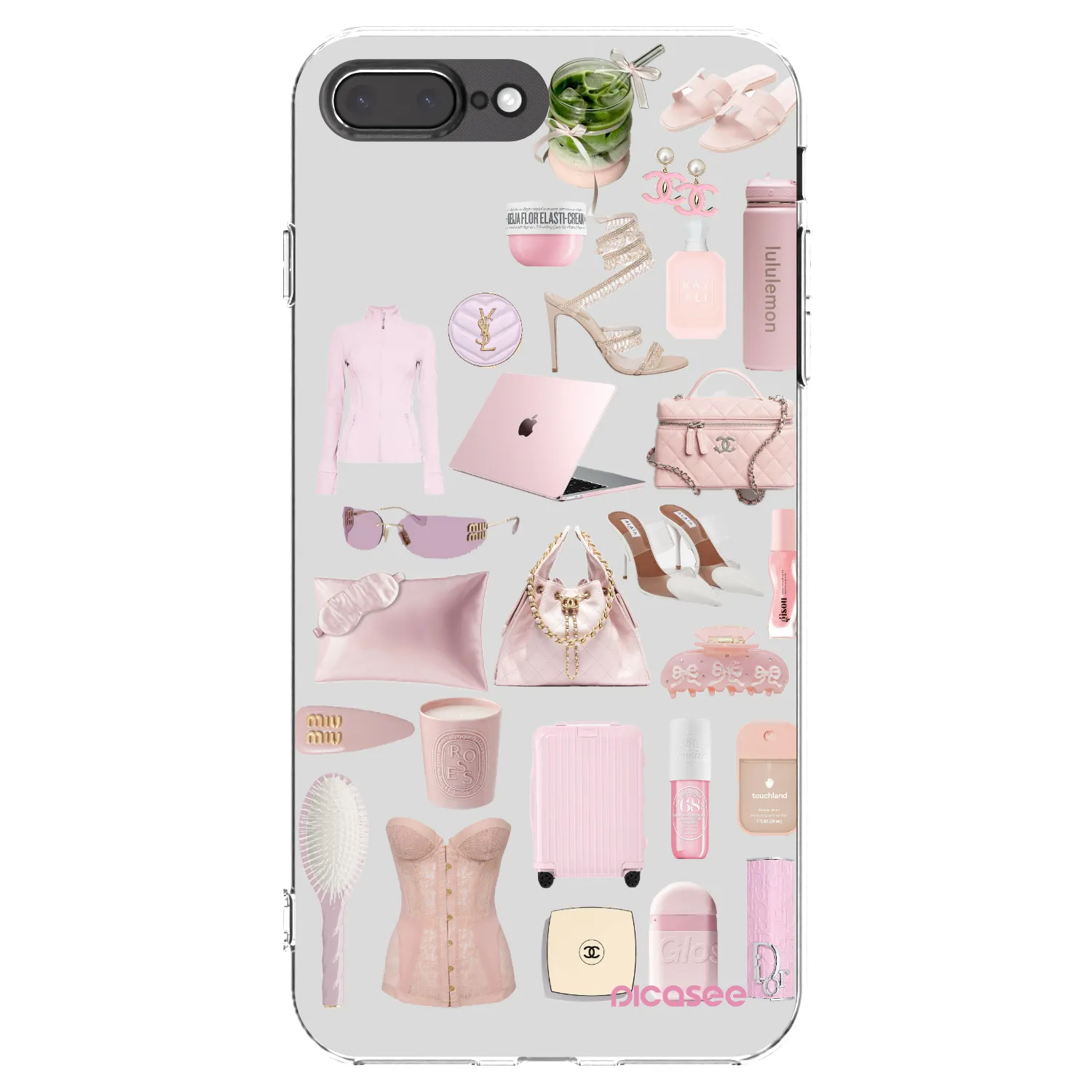 Picasee silikonový průhledný obal pro Apple iPhone 8 Plus - Glam Babe