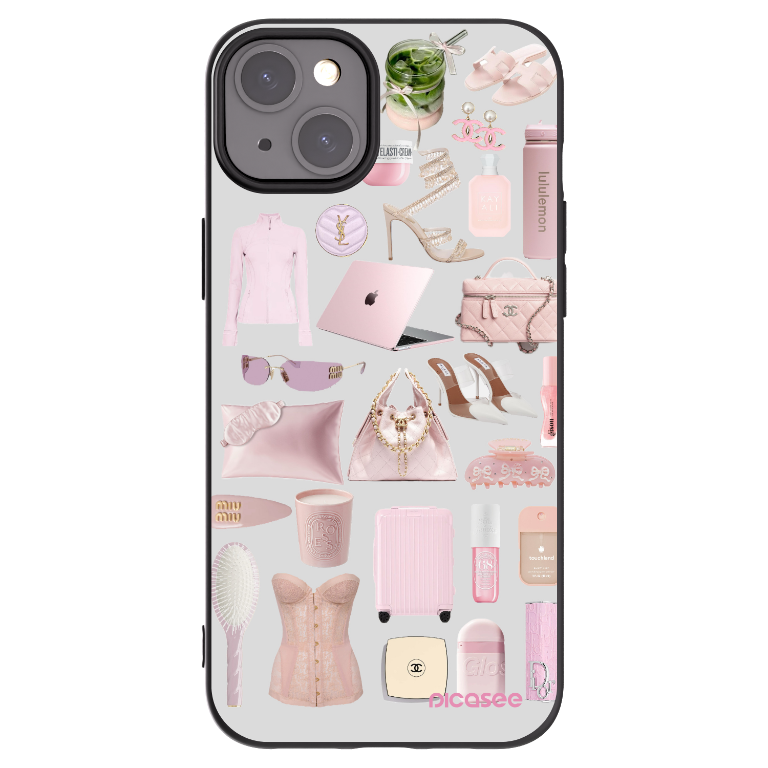 Picasee silikonový černý obal pro Apple iPhone 15 Plus - Glam Babe
