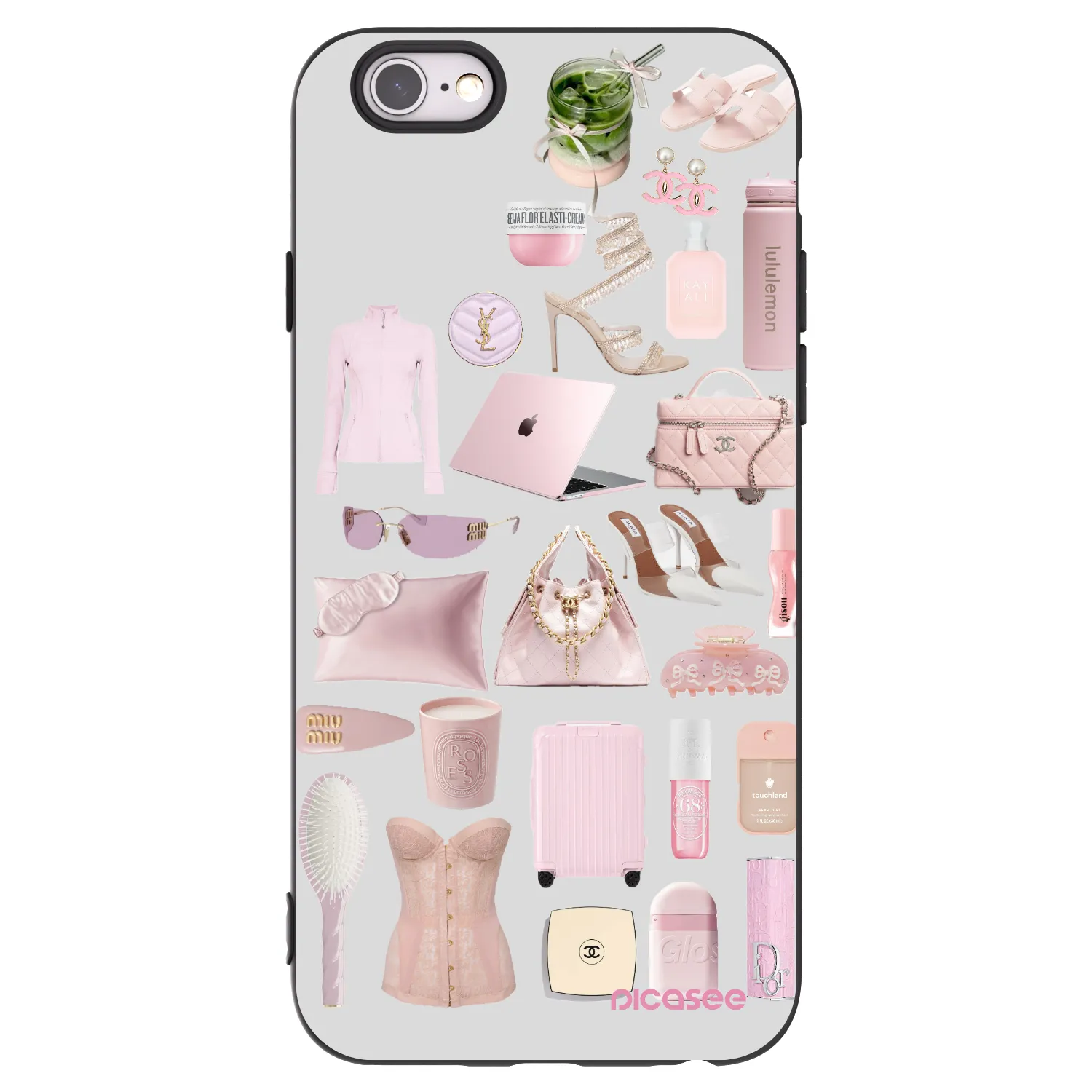 Picasee silikonový černý obal pro Apple iPhone 6/6S - Glam Babe