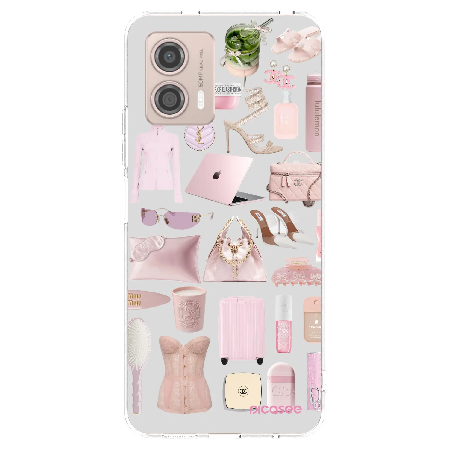 Picasee silikonový průhledný obal pro Motorola Moto G53 5G - Glam Babe