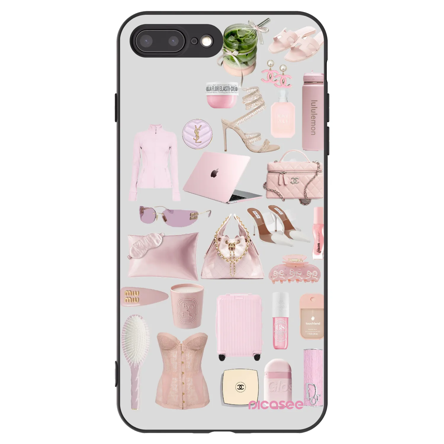 Picasee silikonový černý obal pro Apple iPhone 7 Plus - Glam Babe