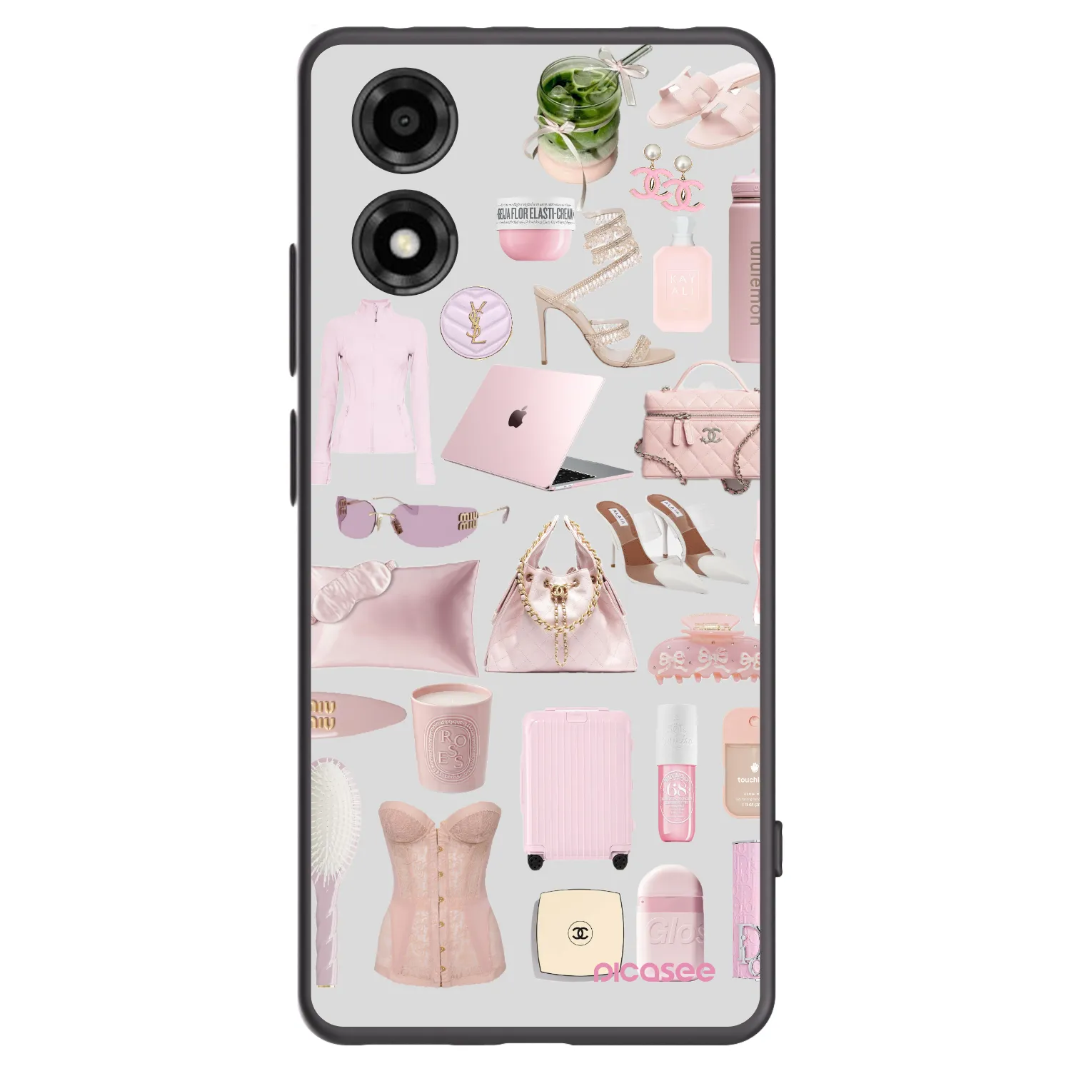 Picasee silikonový černý obal pro Motorola Moto E14 - Glam Babe