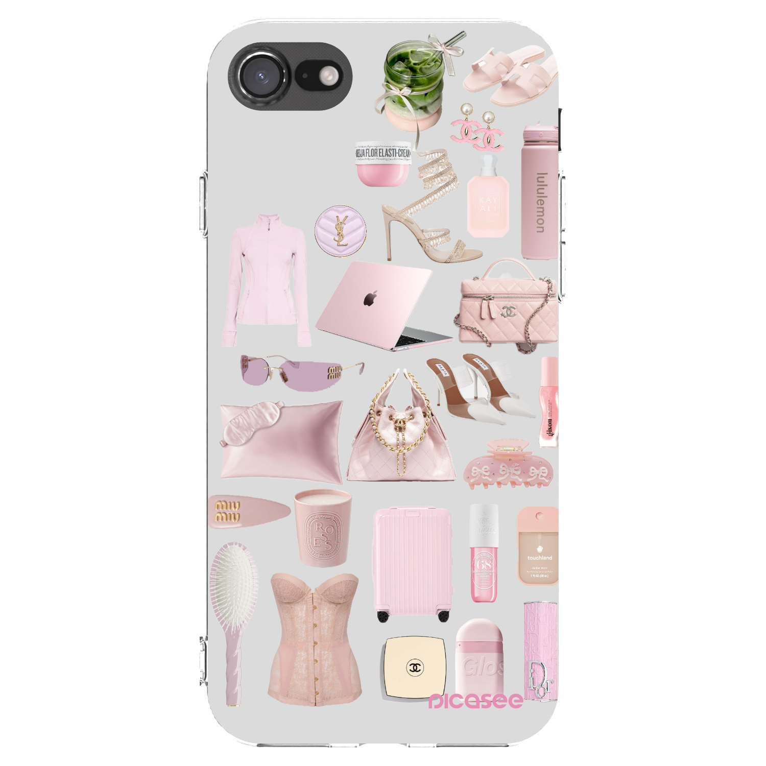 Picasee silikonový průhledný obal pro Apple iPhone SE 2020 - Glam Babe