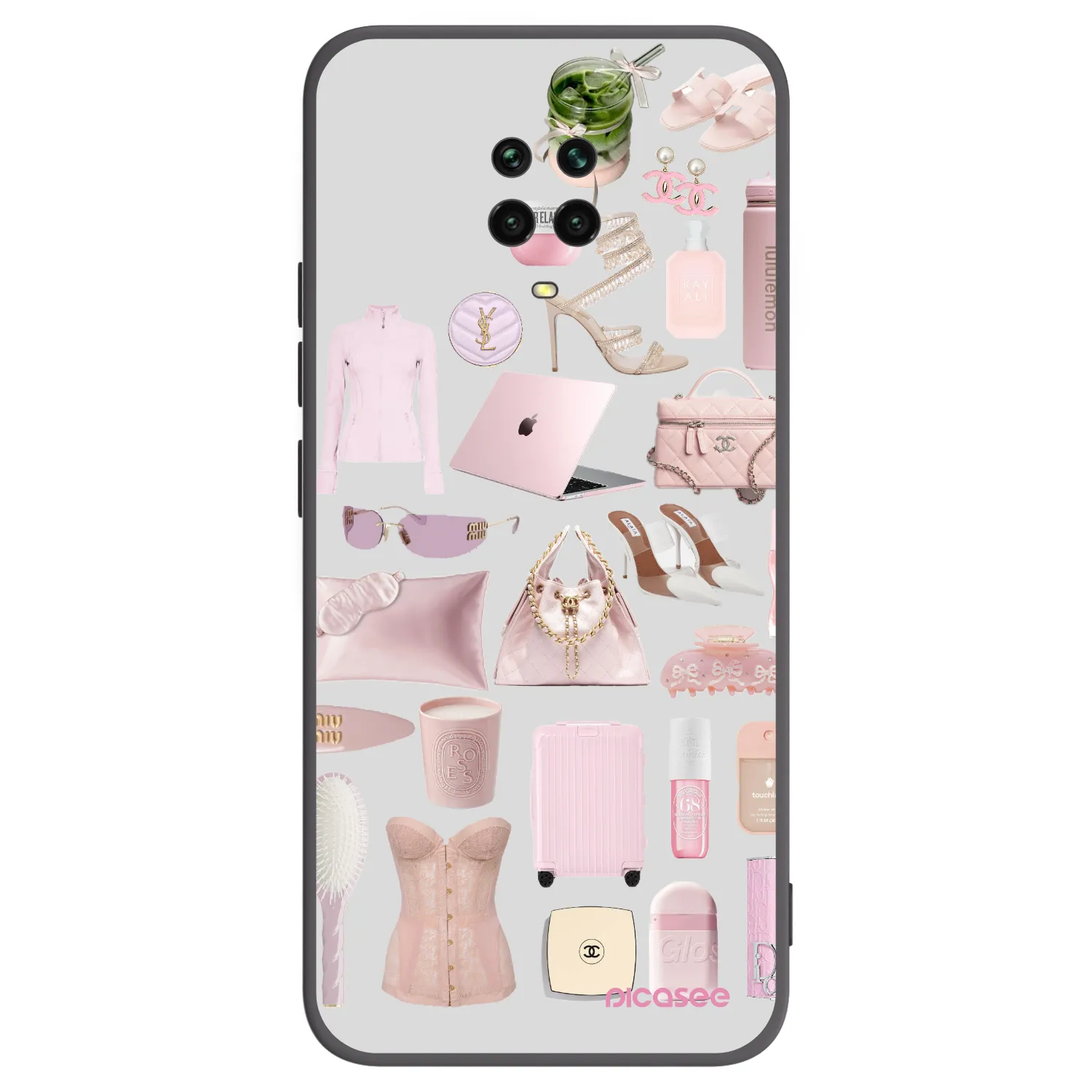 Picasee silikonový černý obal pro Xiaomi Redmi Note 9S - Glam Babe