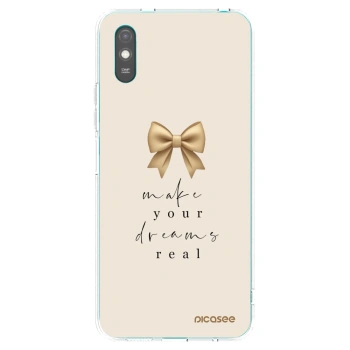 Picasee silikonový průhledný obal pro Xiaomi Redmi 9A - Golden Dream