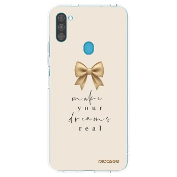 Picasee silikonový průhledný obal pro Samsung Galaxy M11 - Golden Dream
