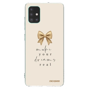 Picasee silikonový průhledný obal pro Samsung Galaxy M51 M515F - Golden Dream
