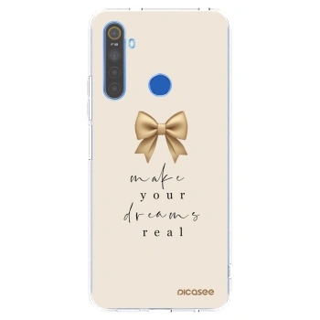 Picasee silikonový průhledný obal pro Realme 5 - Golden Dream