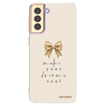 Picasee silikonový průhledný obal pro Samsung Galaxy S21+ 5G G996F - Golden Dream