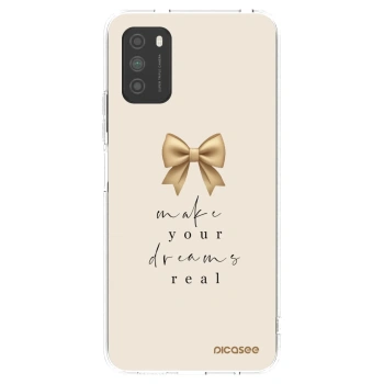 Picasee silikonový průhledný obal pro Xiaomi Poco M3 - Golden Dream