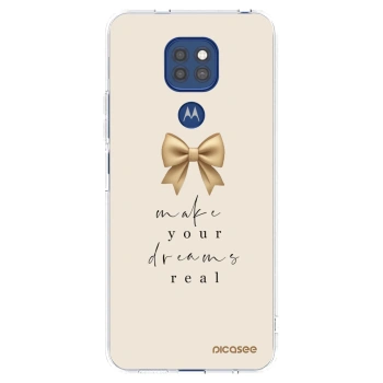 Picasee silikonový průhledný obal pro Motorola Moto G9 Play - Golden Dream