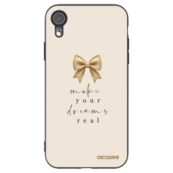Picasee silikonový černý obal pro Apple iPhone XR - Golden Dream