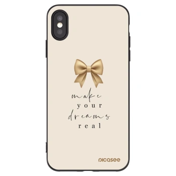 Picasee silikonový černý obal pro Apple iPhone XS Max - Golden Dream