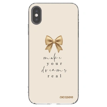 Picasee silikonový průhledný obal pro Apple iPhone XS Max - Golden Dream