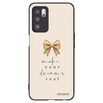 Picasee silikonový černý obal pro OPPO A16s - Golden Dream