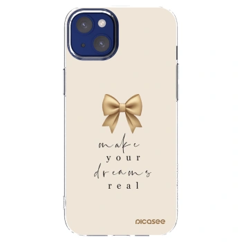 Picasee silikonový průhledný obal pro Apple iPhone 14 Plus - Golden Dream