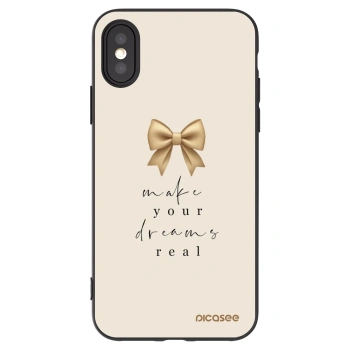 Picasee silikonový černý obal pro Apple iPhone X/XS - Golden Dream
