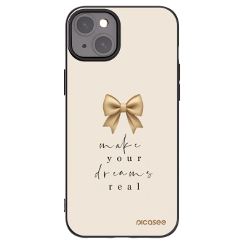 Picasee silikonový černý obal pro Apple iPhone 15 Plus - Golden Dream