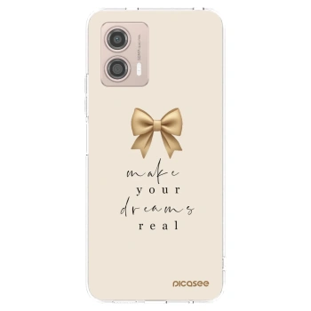 Picasee silikonový průhledný obal pro Motorola Moto G53 5G - Golden Dream
