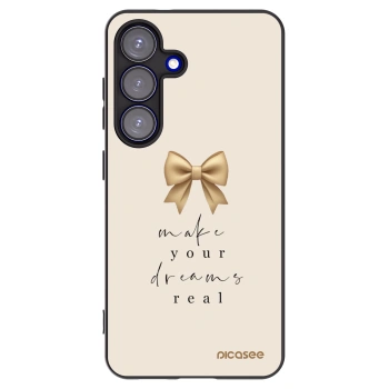 Picasee silikonový černý obal pro Samsung Galaxy S25 5G - Golden Dream