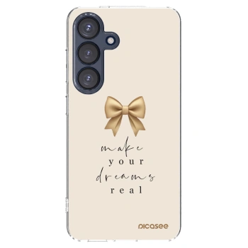 Picasee silikonový průhledný obal pro Samsung Galaxy S25 5G - Golden Dream