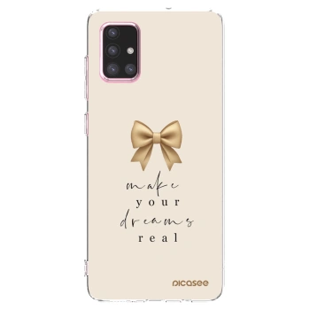 Picasee silikonový průhledný obal pro Samsung Galaxy A71 A715F - Golden Dream