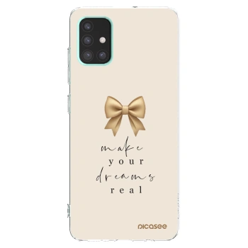 Picasee silikonový průhledný obal pro Samsung Galaxy A51 A515F - Golden Dream