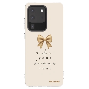 Picasee silikonový průhledný obal pro Samsung Galaxy S20 Ultra 5G G988F - Golden Dream