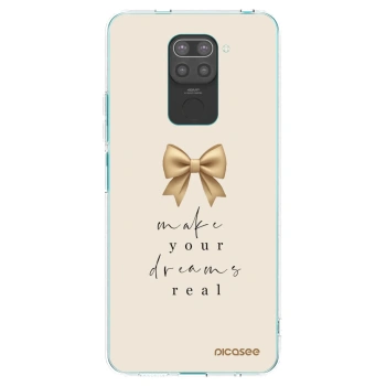 Picasee silikonový černý obal pro Xiaomi Redmi Note 9 - Golden Dream