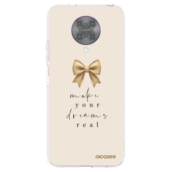 Picasee silikonový průhledný obal pro Xiaomi Poco F2 Pro - Golden Dream
