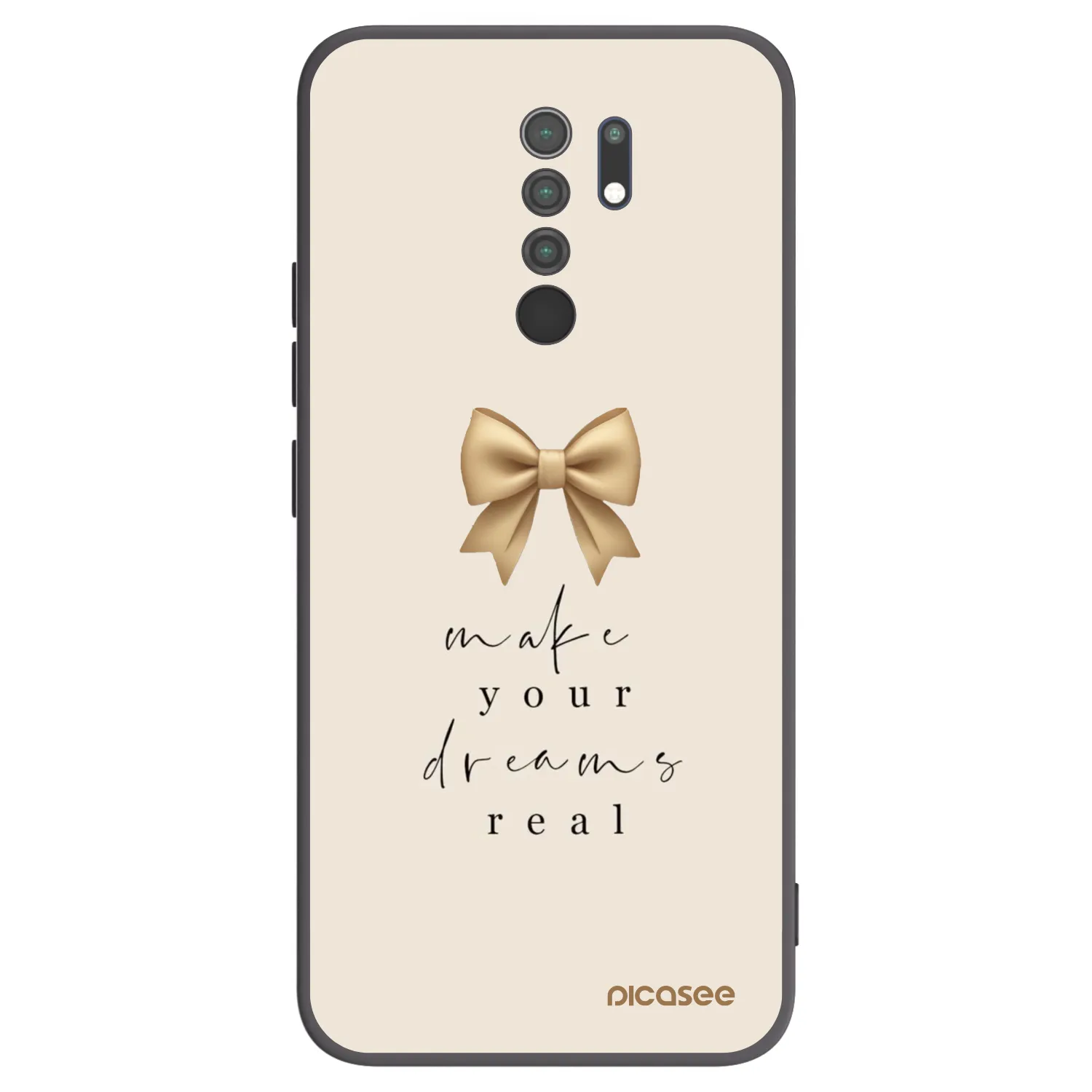 Picasee silikonový černý obal pro Xiaomi Redmi 9 - Golden Dream