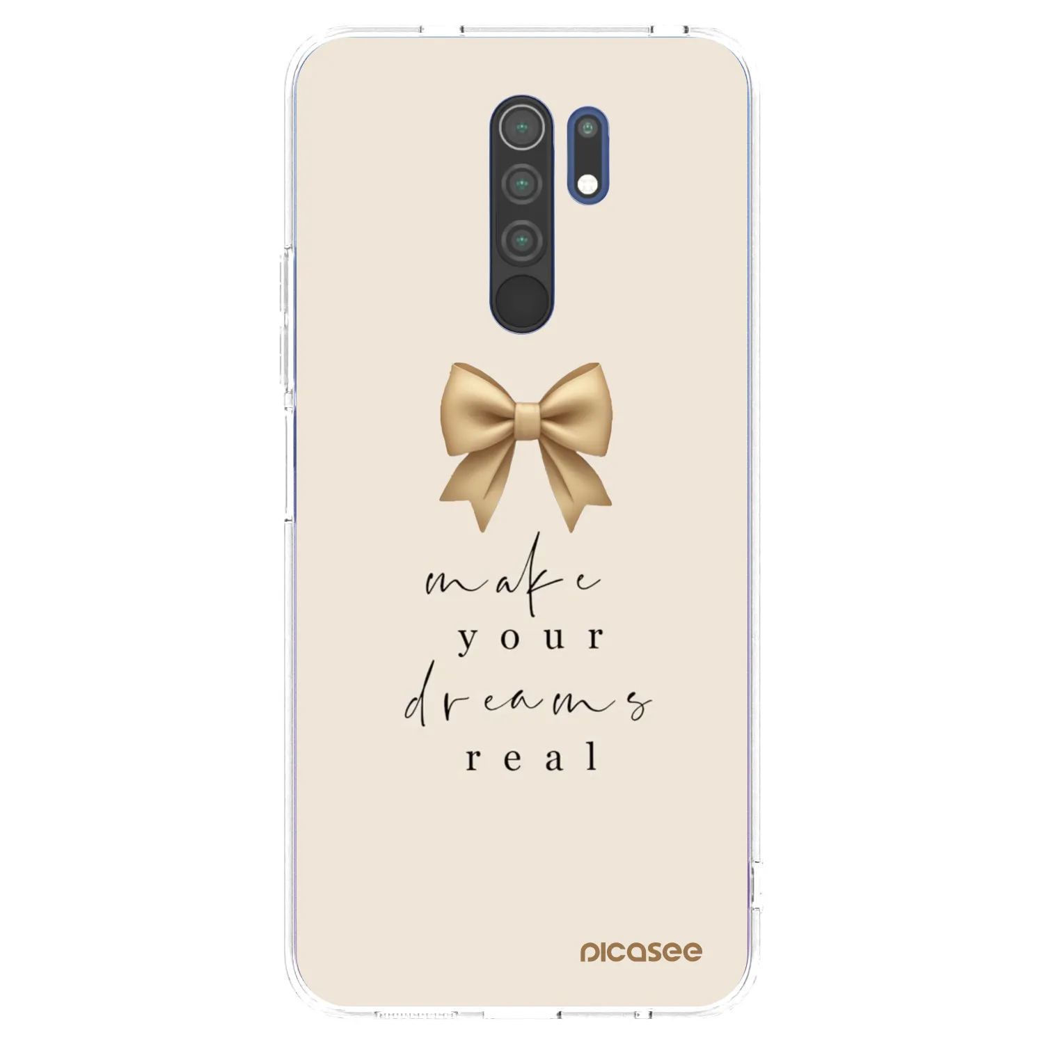 Picasee silikonový průhledný obal pro Xiaomi Redmi 9 - Golden Dream