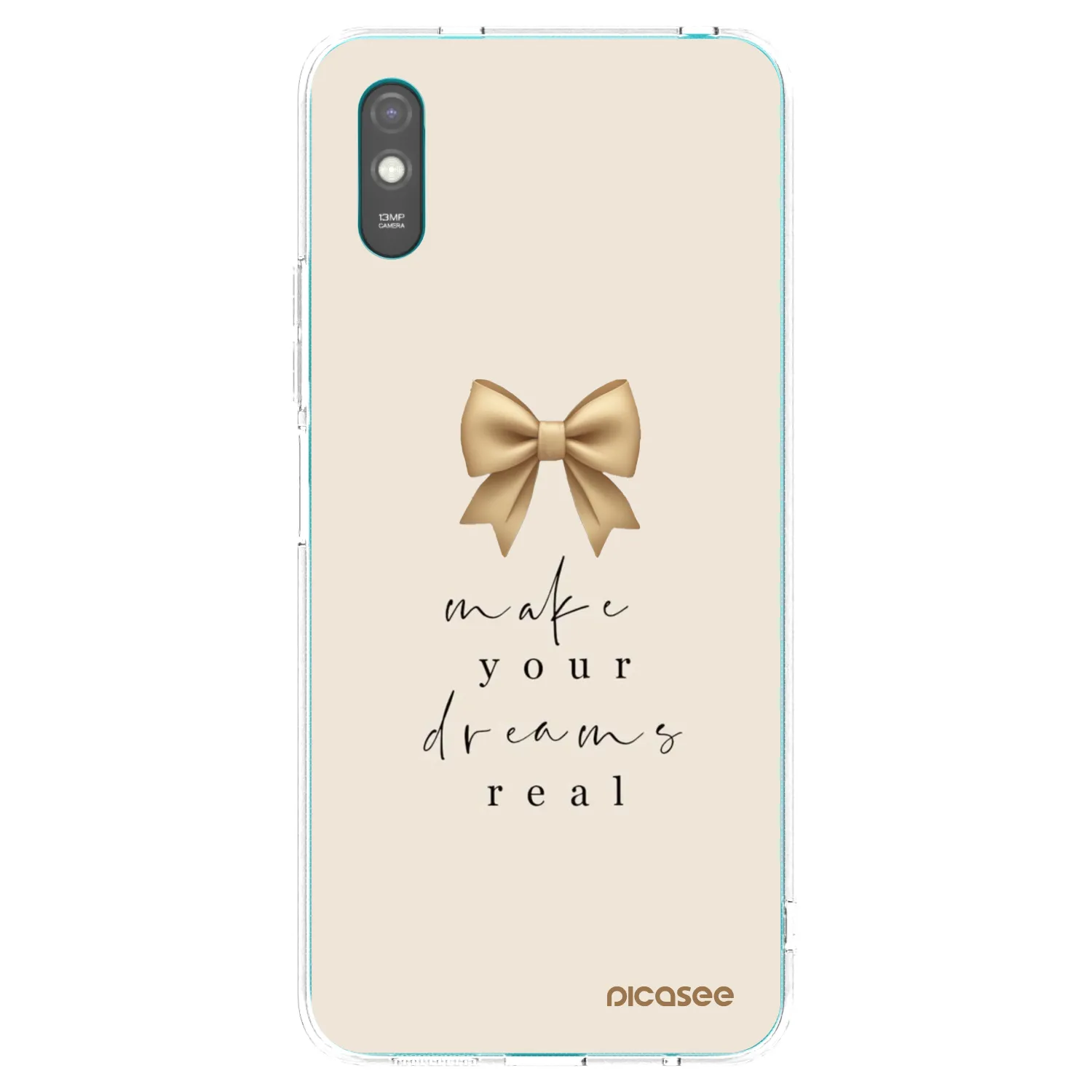 Picasee silikonový průhledný obal pro Xiaomi Redmi 9A - Golden Dream