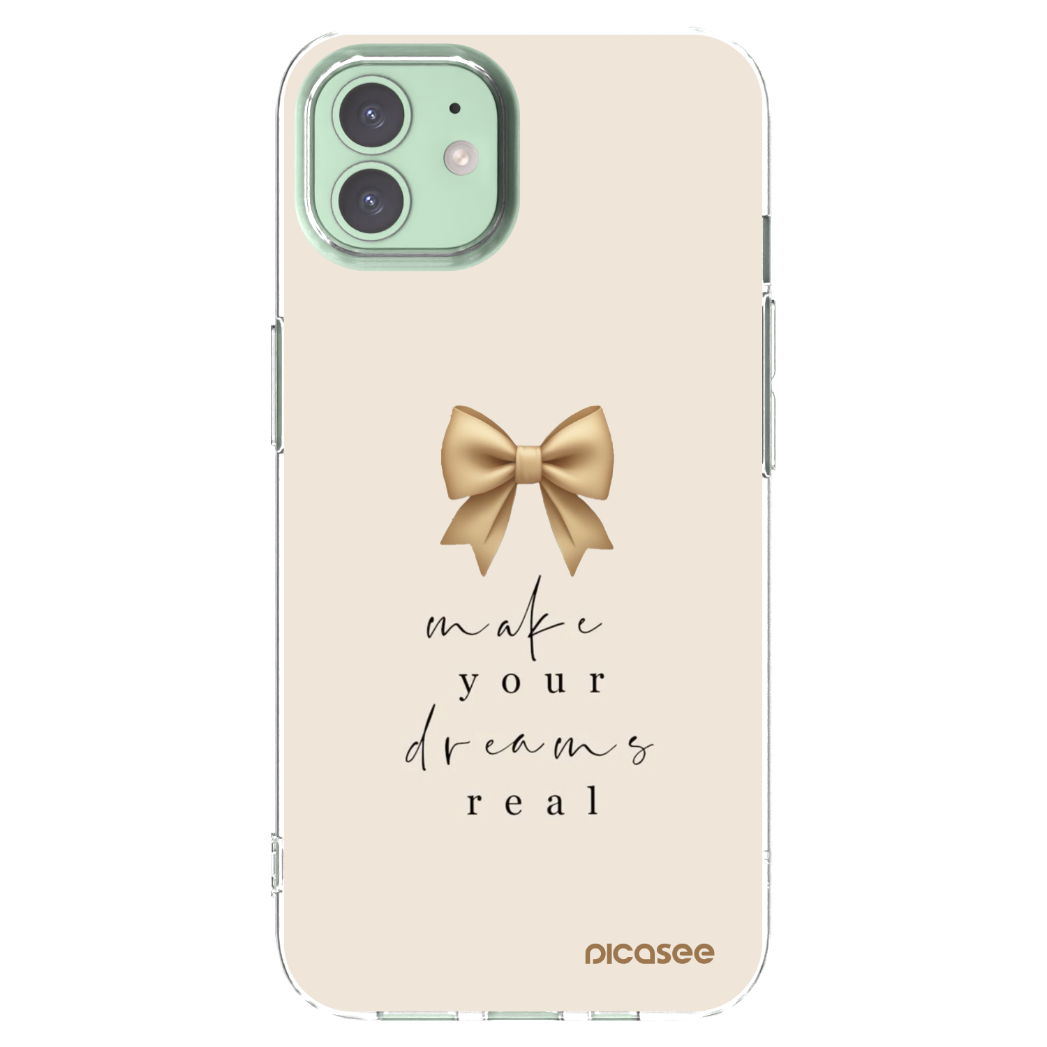Picasee silikonový průhledný obal pro Apple iPhone 12 - Golden Dream