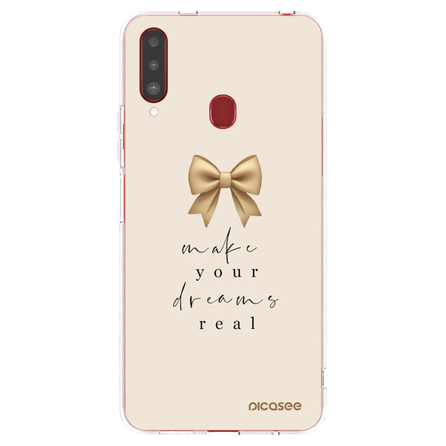 Picasee silikonový průhledný obal pro Samsung Galaxy A20s - Golden Dream